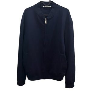 Zara Men’s Casual Heavy Navy Blue Winter/Fall Bomber Jacket Size Large